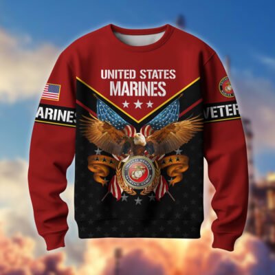 US MARINES GS10082 Lightweight Sweater Fleece Sweatshirt