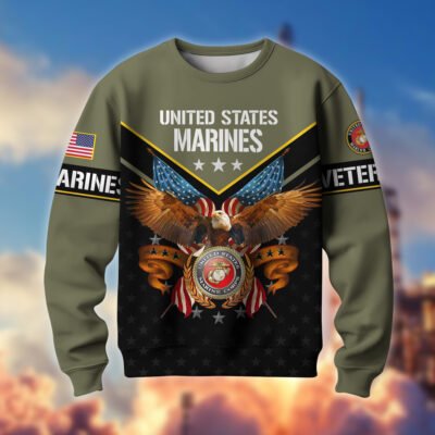 US MARINES GS10083 Lightweight Sweater Fleece Sweatshirt