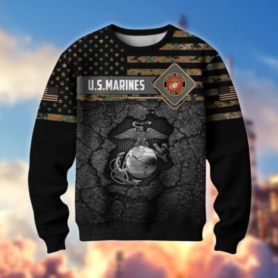 US MARINES GS10162 Lightweight Sweater Fleece Sweatshirt