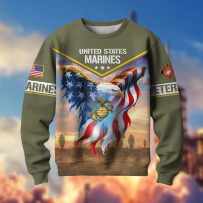 US MARINES GS10071 Lightweight Sweater Fleece Sweatshirt