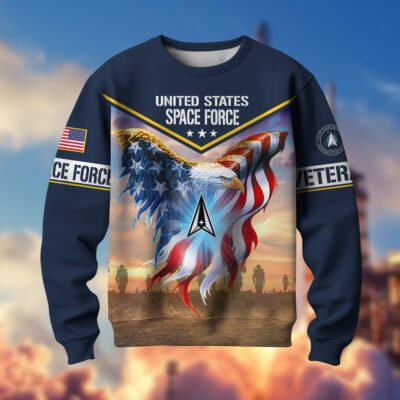 US SPACE FORCE GS10075 Lightweight Sweater Fleece Sweatshirt