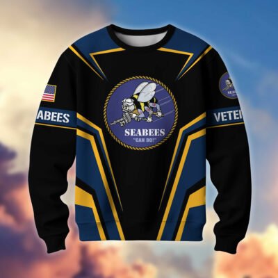 US NAVY SEABEES GS10291 Lightweight Sweater Fleece Sweatshirt