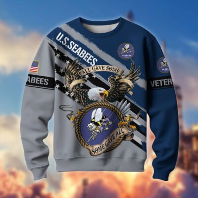 US NAVY SEABEES GS10356 Lightweight Sweater Fleece Sweatshirt