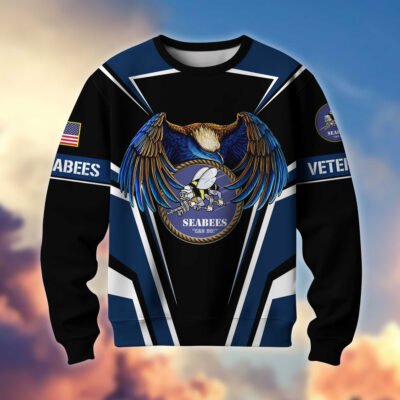 US NAVY SEABEES GS10228 Lightweight Sweater Fleece Sweatshirt