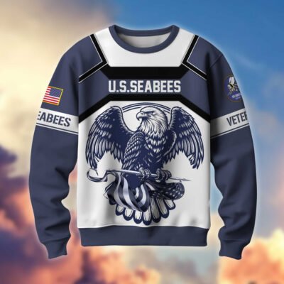 US NAVY SEABEES GS10217 Lightweight Sweater Fleece Sweatshirt