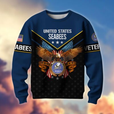 US NAVY SEABEES GS10081 Lightweight Sweater Fleece Sweatshirt