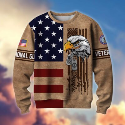 US ARMY NATIONAL GUARD GS10205 Lightweight Sweater Fleece Sweatshirt