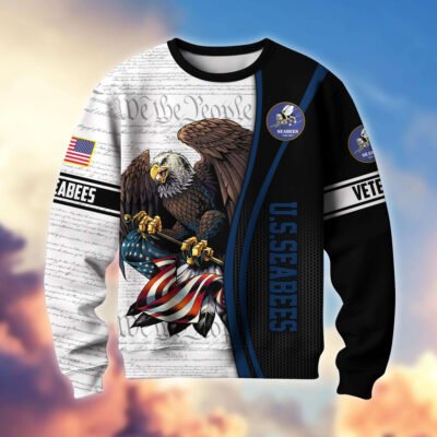 US NAVY SEABEES GS10104 Lightweight Sweater Fleece Sweatshirt