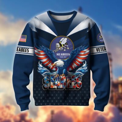 US NAVY SEABEES GS10124 Lightweight Sweater Fleece Sweatshirt