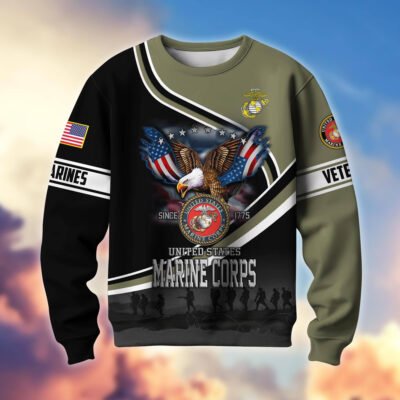 US MARINES GS10345 Lightweight Sweater Fleece Sweatshirt