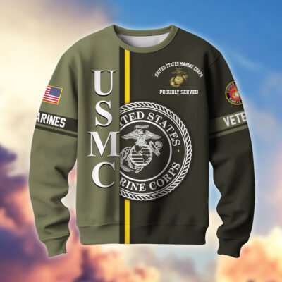 US MARINES GS10306 Lightweight Sweater Fleece Sweatshirt