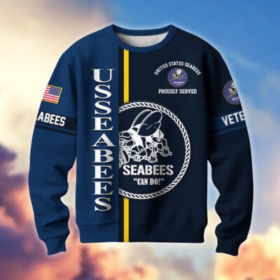 US NAVY SEABEES GS10304 Lightweight Sweater Fleece Sweatshirt