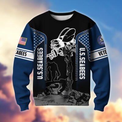 US NAVY SEABEES GS10422 Lightweight Sweater Fleece Sweatshirt