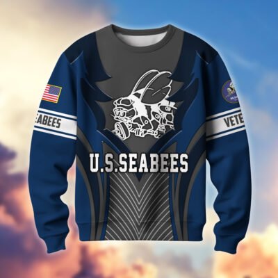 US NAVY SEABEES GS10383 Lightweight Sweater Fleece Sweatshirt