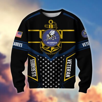 US NAVY SEABEES GS10448 Lightweight Sweater Fleece Sweatshirt