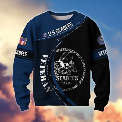 US NAVY SEABEES GS10370 Lightweight Sweater Fleece Sweatshirt