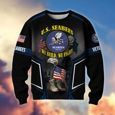 US NAVY SEABEES GS10265 Lightweight Sweater Fleece Sweatshirt