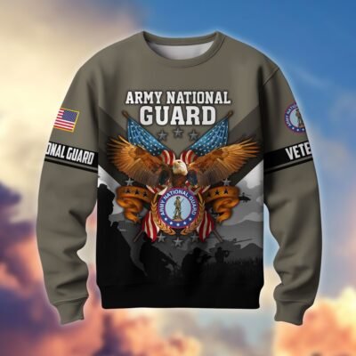 US ARMY NATIONAL GUARD GS10276 Lightweight Sweater Fleece Sweatshirt