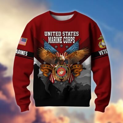 US MARINES GS10279 Lightweight Sweater Fleece Sweatshirt