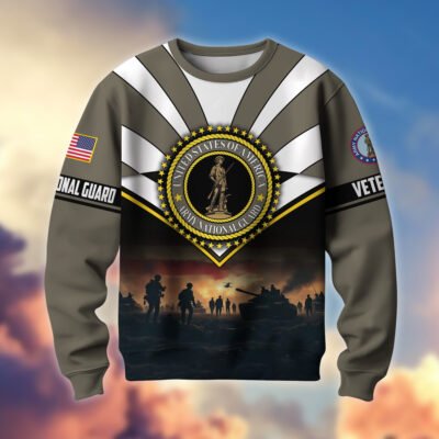 US ARMY NATIONAL GUARD GS10239 Lightweight Sweater Fleece Sweatshirt