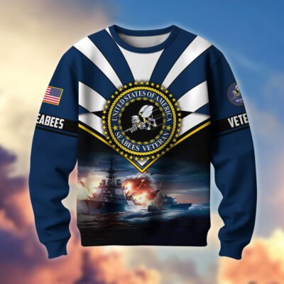 US NAVY SEABEES GS10241 Lightweight Sweater Fleece Sweatshirt