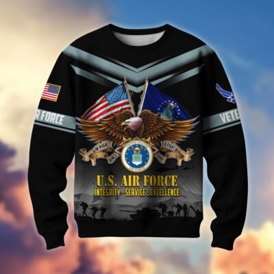 US AIR FORCE GS10256 Lightweight Sweater Fleece Sweatshirt