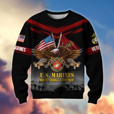 US MARINES GS10254 Lightweight Sweater Fleece Sweatshirt
