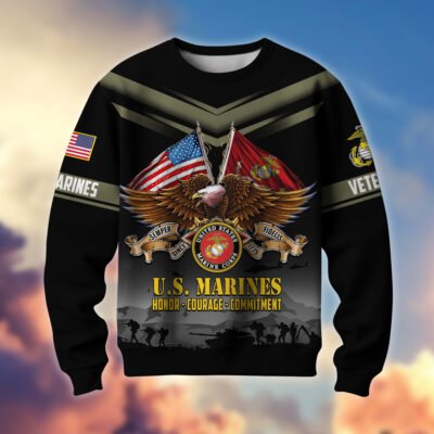 US MARINES GS10255 Lightweight Sweater Fleece Sweatshirt