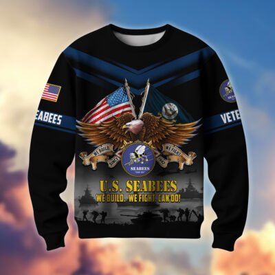 US NAVY SEABEES GS10253 Lightweight Sweater Fleece Sweatshirt